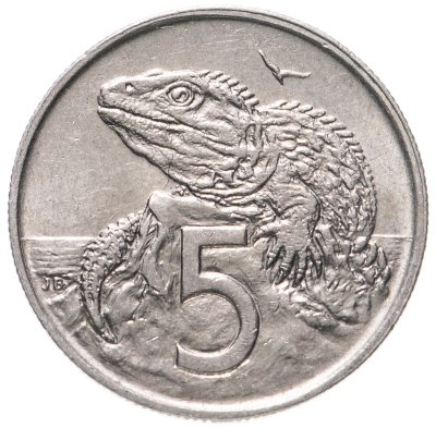 купить Новая Зеландия 5 центов (cents) 1969-1982 Молодая королева