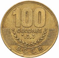 Купить Коста-Рика 100 колонов (colones) 1997-1998, случайная дата