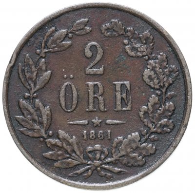 купить Швеция 2 эре 1861