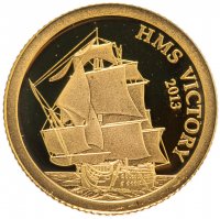 Купить острова Кука 1 доллар 2013 "корабль HMS Victory"