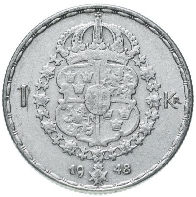 купить Швеция 1 крона (krona) 1948