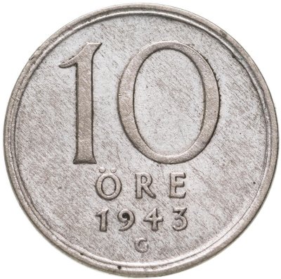 купить Швеция 10 эре (ore) 1943