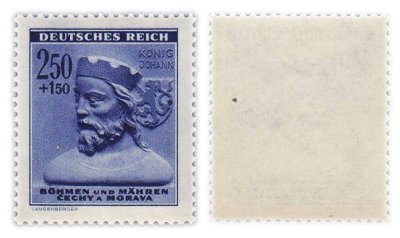 купить Германия, Богемия и Моравия, Третий Рейх 250+150 Геллеров 1943 Фонд "Зимняя помощь". Серия "Выдающиеся личности средневековья"