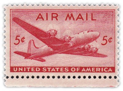 купить США 5 центов 1946 "воздушная почта"