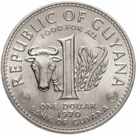купить Гайана 1 доллар (dollar) 1970 "Восстание рабов в колонии Бербис в 1763 году"