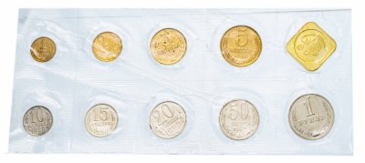 купить Годовой набор госбанка СССР 1990 ММД (9 монет + жетон)