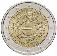 купить Греция 2 евро 2012 "10 лет евро"