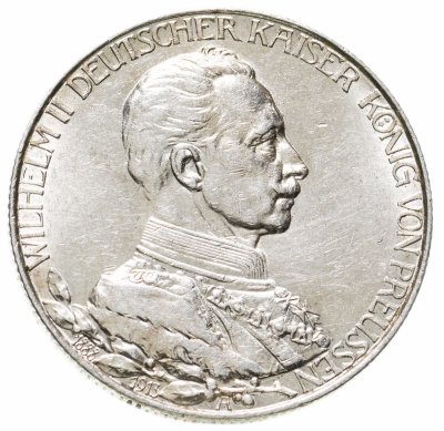 купить Германская Империя, Пруссия 2 марки 1913 "25-летие правления Вильгельма II"