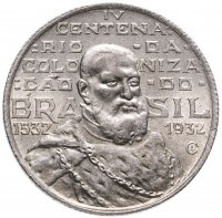 Купить Бразилия 2000 рейс (reis) 1932 "400 лет колонизации Бразилии"