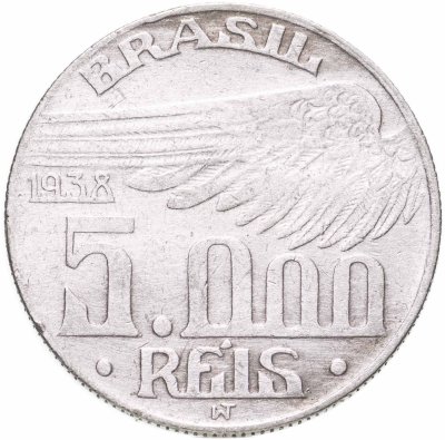 купить Бразилия 5000 реалов (рейс, reis) 1938