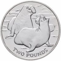 Купить Южная Георгия 2 фунта (pounds) 2017 Морские слоны