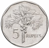 Купить Сейшелы 5 рупий (rupees) 2010 Сталь с никелевым покрытием /магнетик/