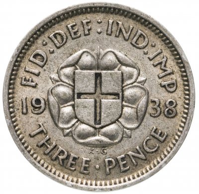 купить Великобритания 3 пенса (pence) 1938