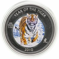 купить Острова Питкэрн 2 доллара 2010 «Лунный Календарь-Тигр»