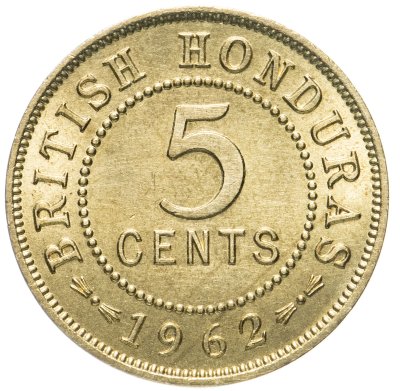 купить Британский Гондурас 5 центов (cents) 1962