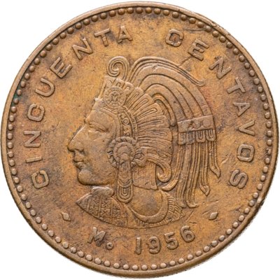 купить Мексика 50 сентаво (centavos) 1956