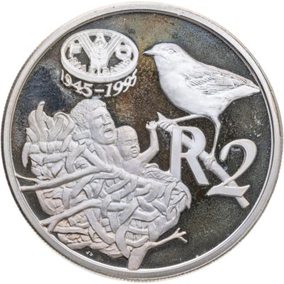 купить ЮАР 2 рэнда (ранда) 1995 "50 лет продовольственной программе - ФАО"