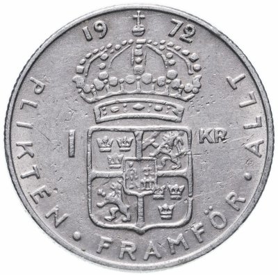 купить Швеция 1 крона 1972