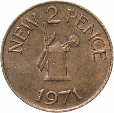 купить Гернси 2 новых пенса (pence) 1971