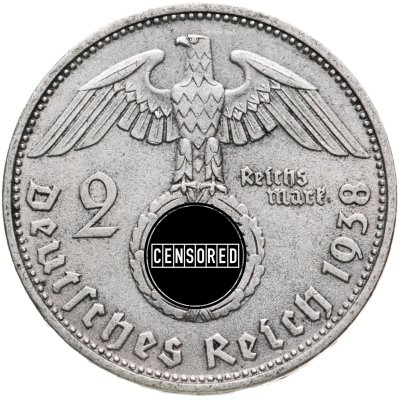 купить Германия, Третий Рейх 2 рейхсмарки 1938, знак монетного двора "D" - Мюнхен