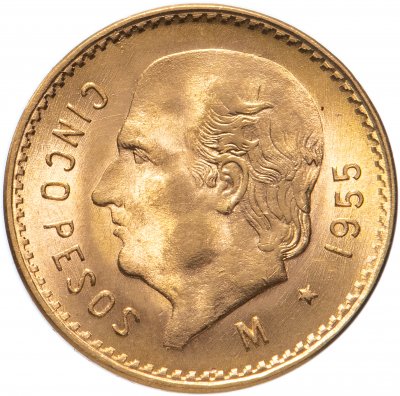 купить Мексика 5 песо (pesos) 1955