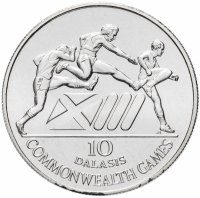 купить Гамбия 10 даласи 1986 "XIII Игры Содружества. Бег с препятствиями"