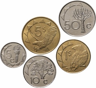 купить Намибия набор 5 монет 1993-1998 гг.