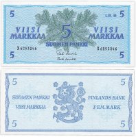 купить Финляндия 5 марок 1963 (Pick 106Aa(19))