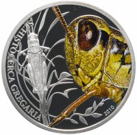 купить Палау 2 доллара 2010 Proof "Кузнечик" в футляре, с сертификатом