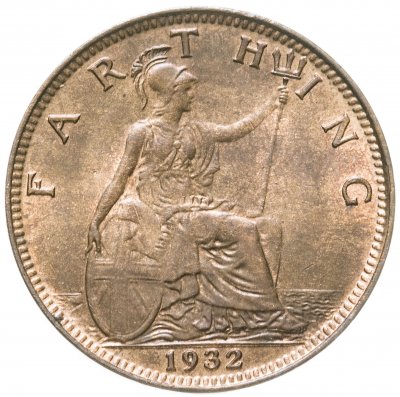 купить Великобритания 1 фартинг (farthing) 1932