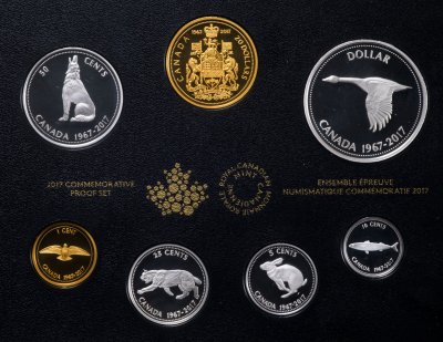 купить Канада набор из 7 монет пруф 2019 "Столетие обиходных монет " в футляре, с сертификатом