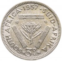 купить ЮАР 3 пенса (pence) 1957