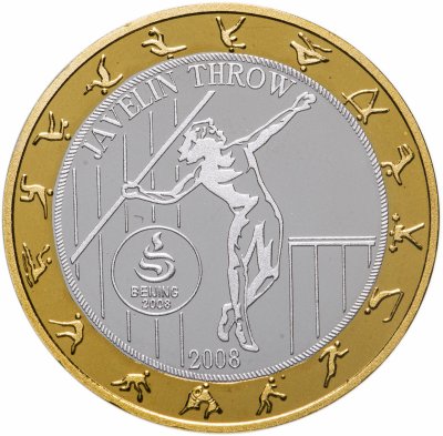купить Северная Корея 30 вон (won) 2008 "Олимпиада в Пекине - метание копья"