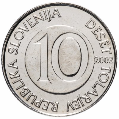 купить Словения 10 толаров (tolarjev) 2002