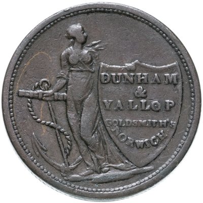купить Великобритания 1/2 пенни (Half Penny) 1811 Норвич - Данхем (Norwich - Dunham)