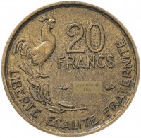 Купить Франция 20 франков (francs) 1950-1954