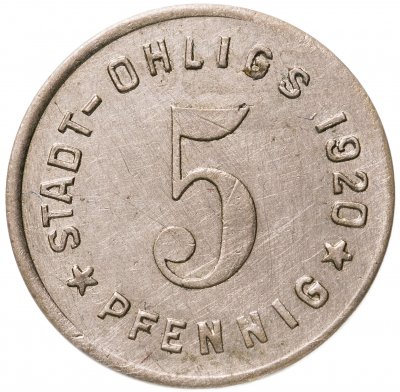 купить Германия (О́лигс) нотгельд 5 пфеннигов 1920