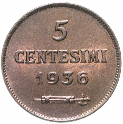 купить Сан-Марино 5 чентезимо (centesimi) 1936