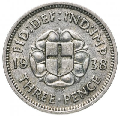 купить Великобритания 3 пенса (pence) 1938