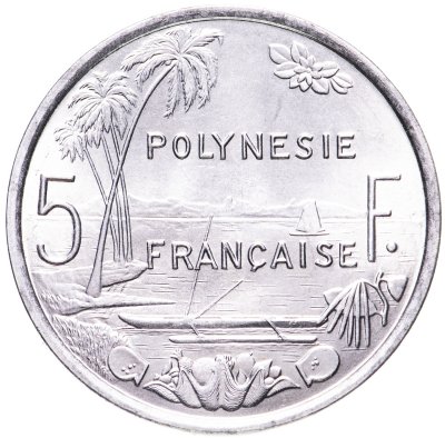 купить Французская Полинезия 5 франков (francs) 1977