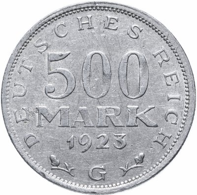 купить Германия (Веймарская республика) 500 марок 1923 - случайный монетный двор
