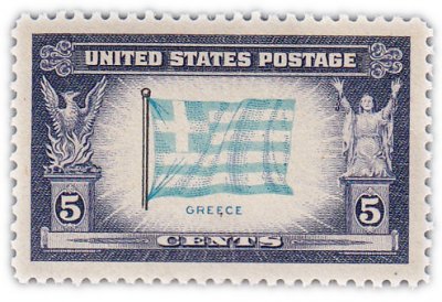 купить США 5 центов 1943 "Флаг Греции"
