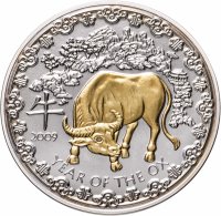 купить Руанда 1000 франков (francs) 2009 Year of the Ox (год Быка)