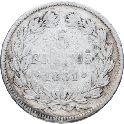 купить Франция 5 франков (francs) 1831-1841