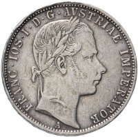 Купить Австрия 1 флорин (florin) 1861 "A"