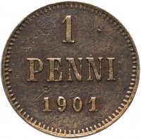 купить 1 пенни 1901, монета для Финляндии