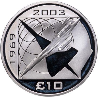купить Великобритания (Олдерни) 10 фунтов (pounds) 2008 "Самолет Конкорд"