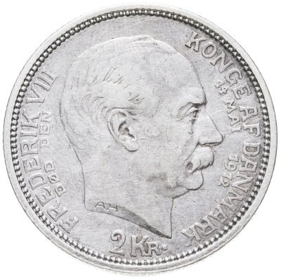 купить Дания 2 кроны (kroner) 1912 смерть Фредерика VIII и вступление на престол Кристиана X