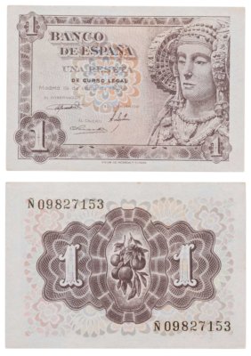 купить Испания 1 песета 1948 года (Pick 135)