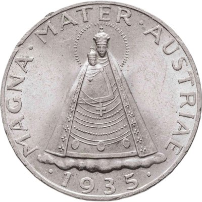 купить Австрия 5 шиллингов 1935 "Мадонна Мариацелльская"